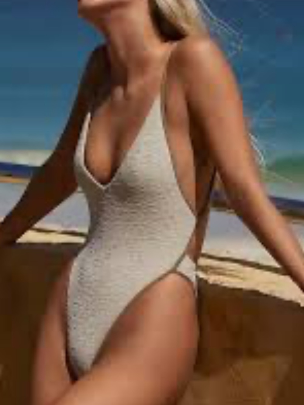 Free people Amber Jacquard One-Piece Swimsuit Sz L